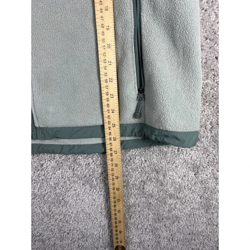 The North Face Fleece Jacket Full Zip Green Gray‎ Men's Size Medium